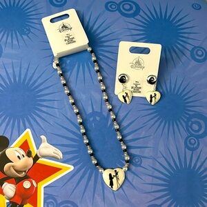 Jack skeleton & Sally nightmare before Christmas necklace & earring set Disney